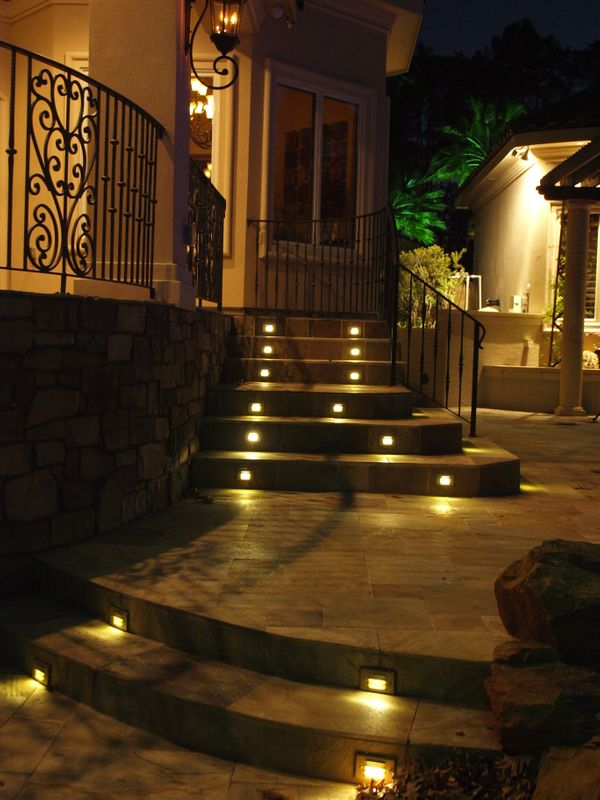 Lights inside steps