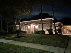 residential project of outdoor lighting on home