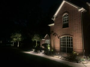 residential project of outdoor lighting on home
