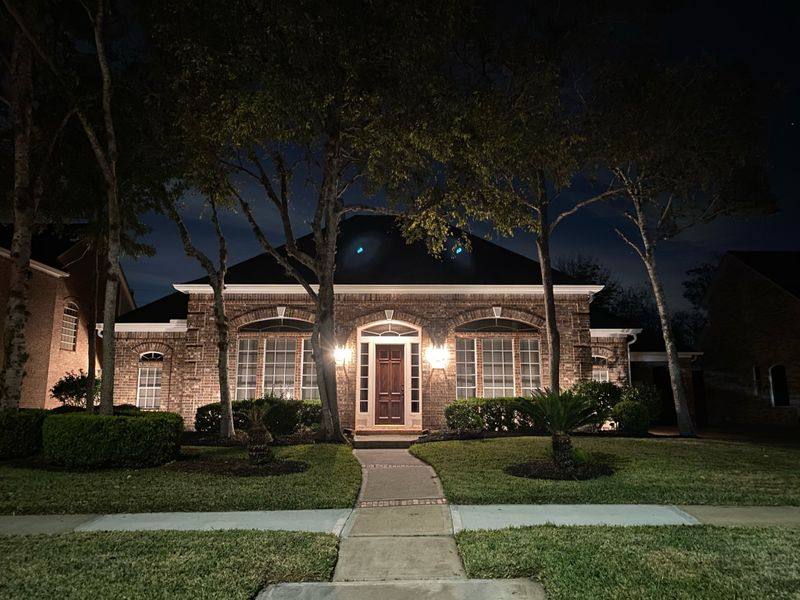 residential project of outdoor lighting on home