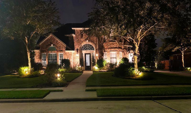 residential project of outdoor lighting on home