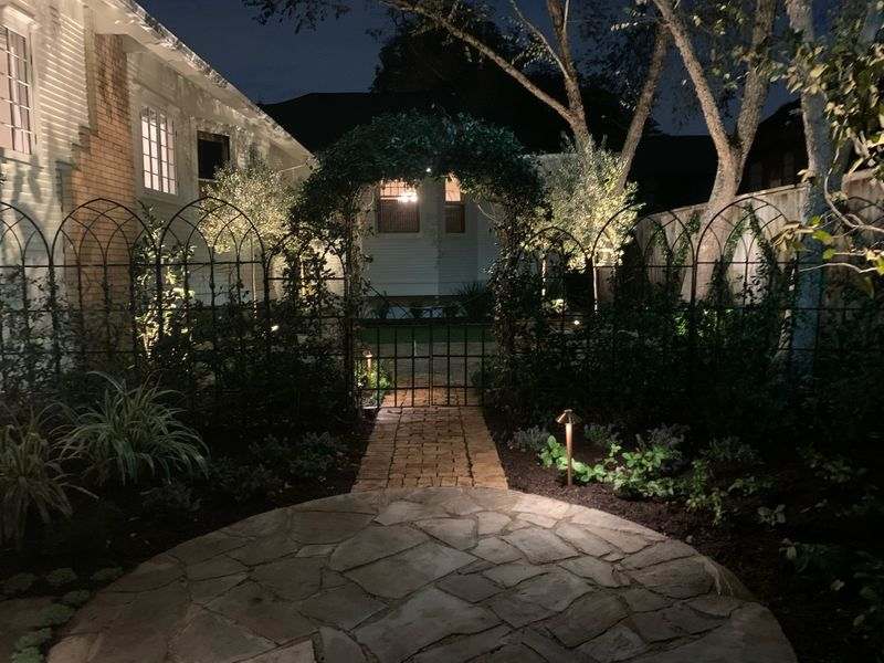 outdoor lighting on a back porch